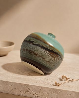 海岩流釉瓶 - 手工陶瓷花瓶