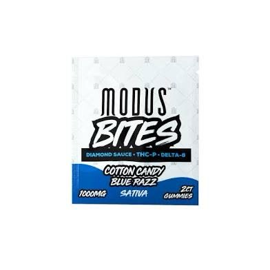MODUS Bites: 1000MG Gummies 2ct - Cotton Candy Blue Razz SATIVA