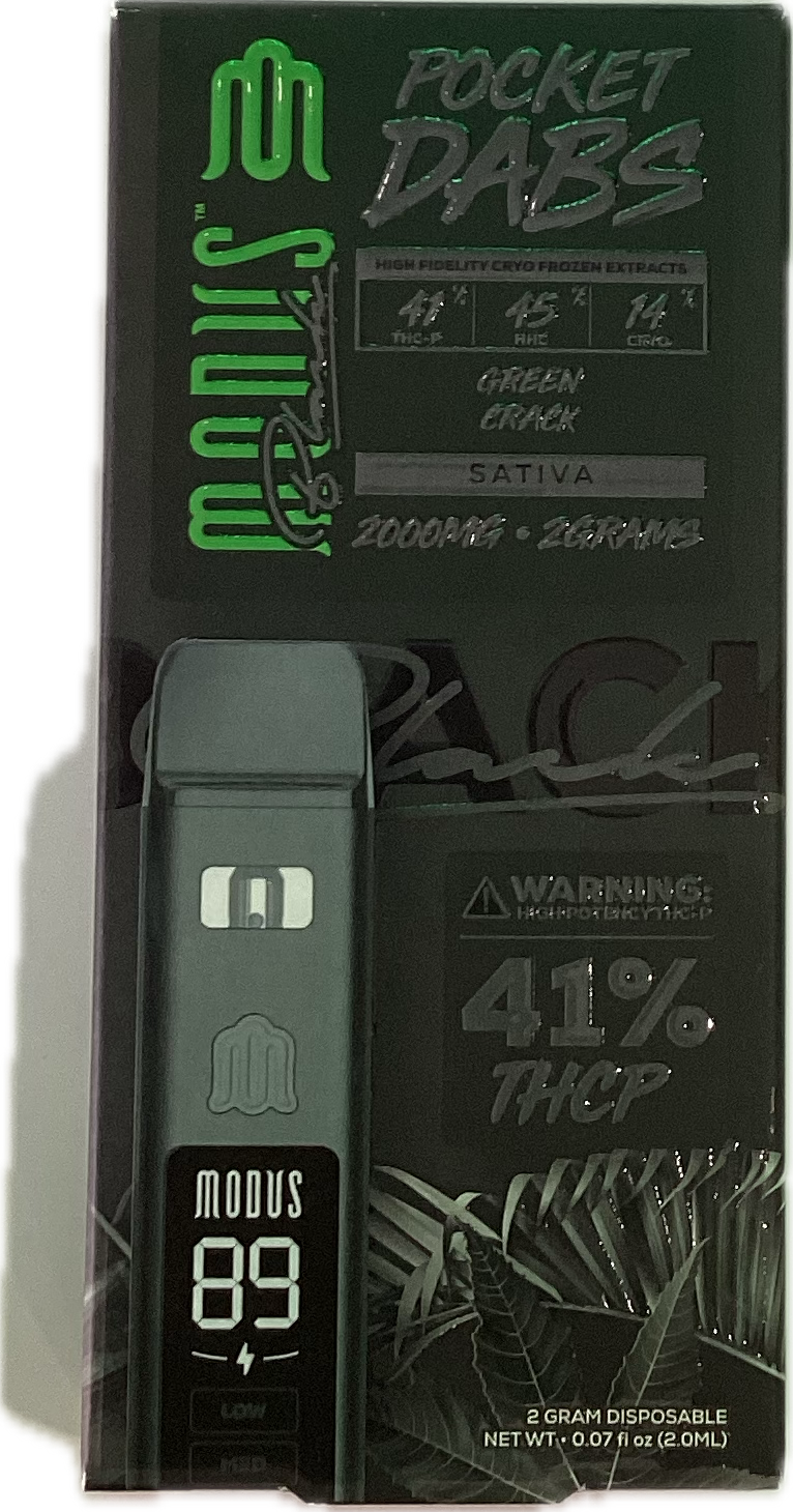 MODUS: 2gram Disposable THCa - Green Crack SATIVA