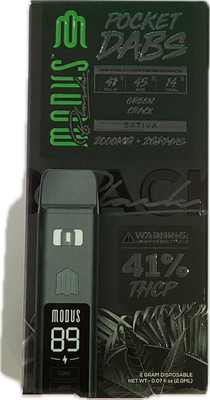 MODUS: 2gram Disposable THCa - Green Crack SATIVA