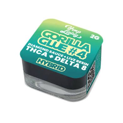 Hemp Living :THCa + DELTA 8  Diamond Sauce + Live Resin 2g -  Gorilla Glue #4 HYBRID