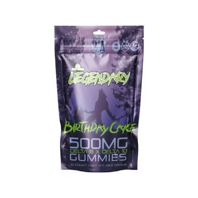 Hemp Living: Legendary Delta 8 x Delta 10 500mg Gummies - Birthday Cake
