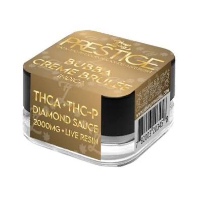Hemp Living : Prestige THCa Liquid Diamond Live Resin - Bubba Crème Brûlée INDICA