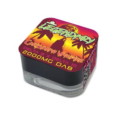 Hemp Living: Legendary Delta 8x Delta 10 2000Mg Dab - Caribbean Vampire HYBRID