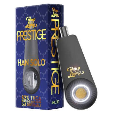 Hemp Living: PRESTIGE THCa Live Hash Rosin DAB Disposable .5g - Han Solo INDICA