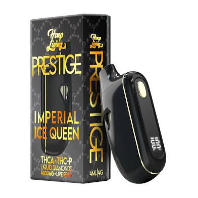 Hemp Living: PRESTIGE THCa - THCp Liquid Diamond 4000 Mg - Imperial Ice Queen SATIVA