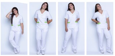 Conjunto antifluido cuello en V con sesgo