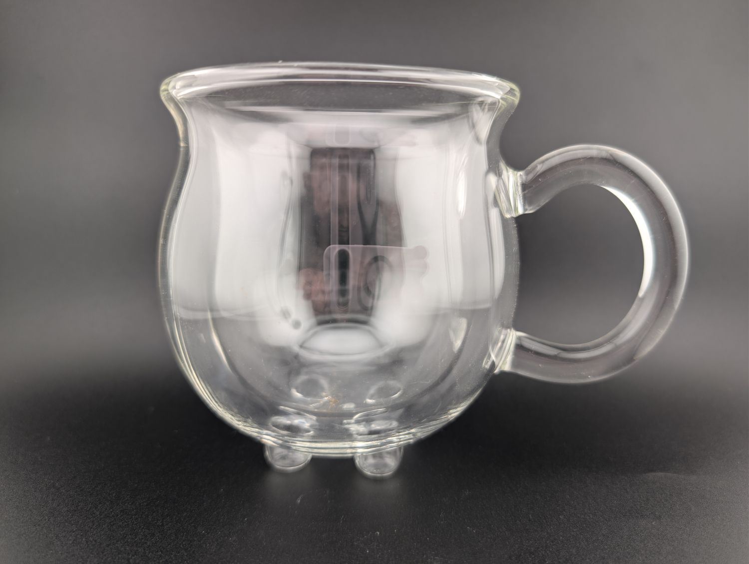 DOUBLE WALLED GLASS CAULDRON MUG
