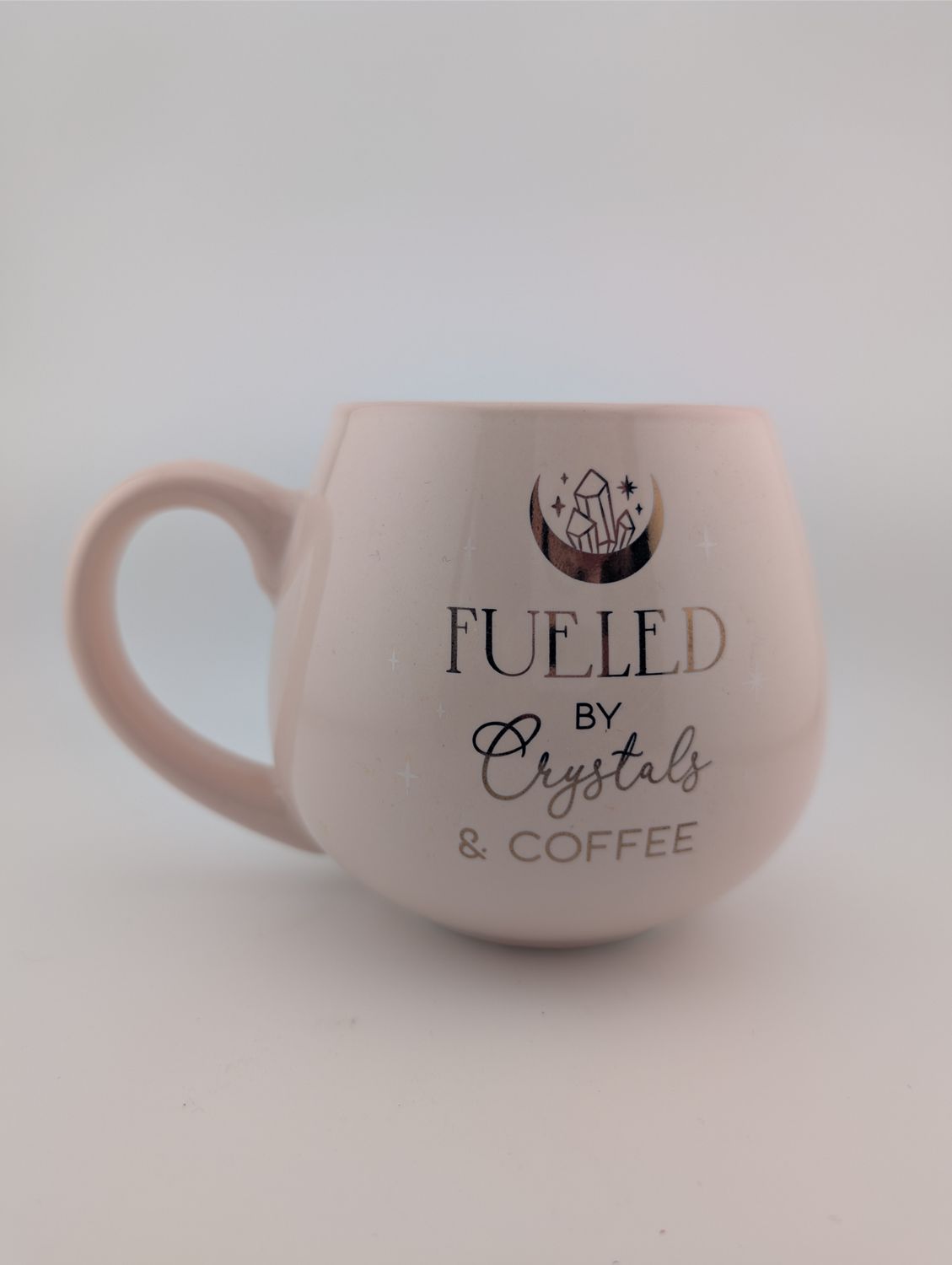 CRYSTALS AND COFFEE ROUNDED MUG