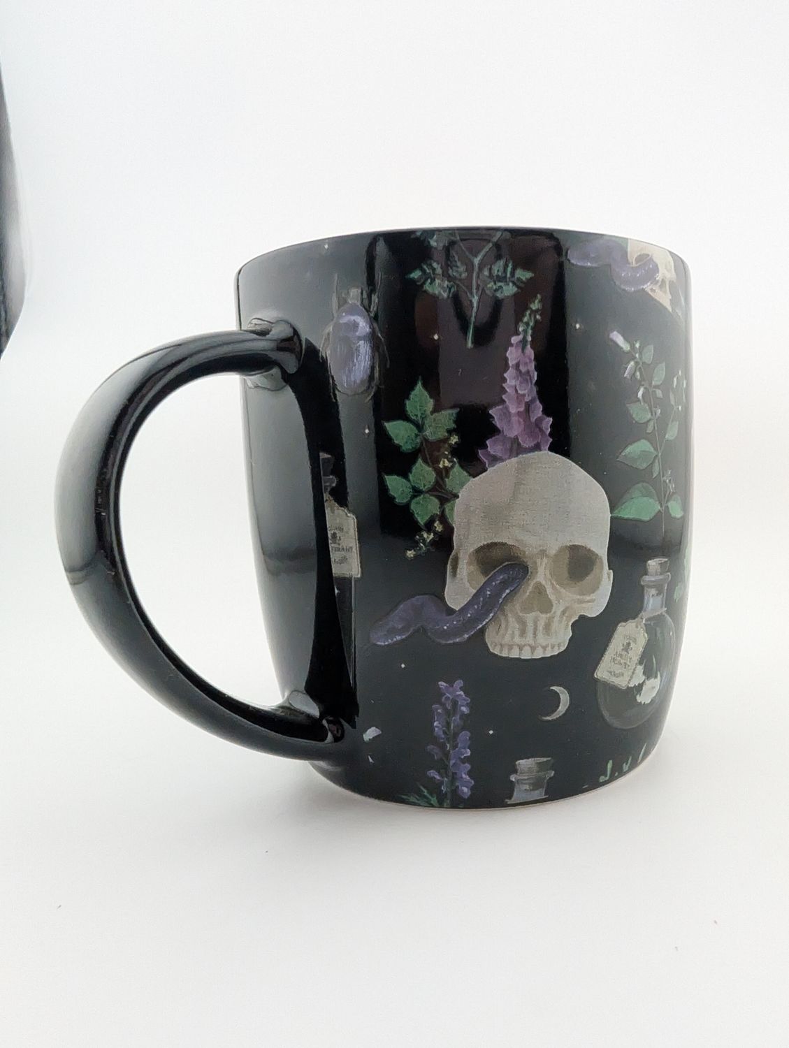 Venom &amp; Vines Gothic Skull Print Mug