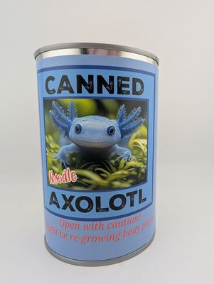 Canned Blue Axolotl Stuffed Animal Plush