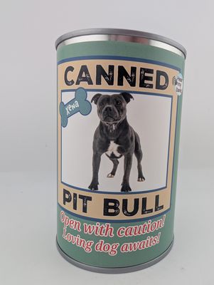 Canned Pit Bull with Barking Sound - Rescue Dog