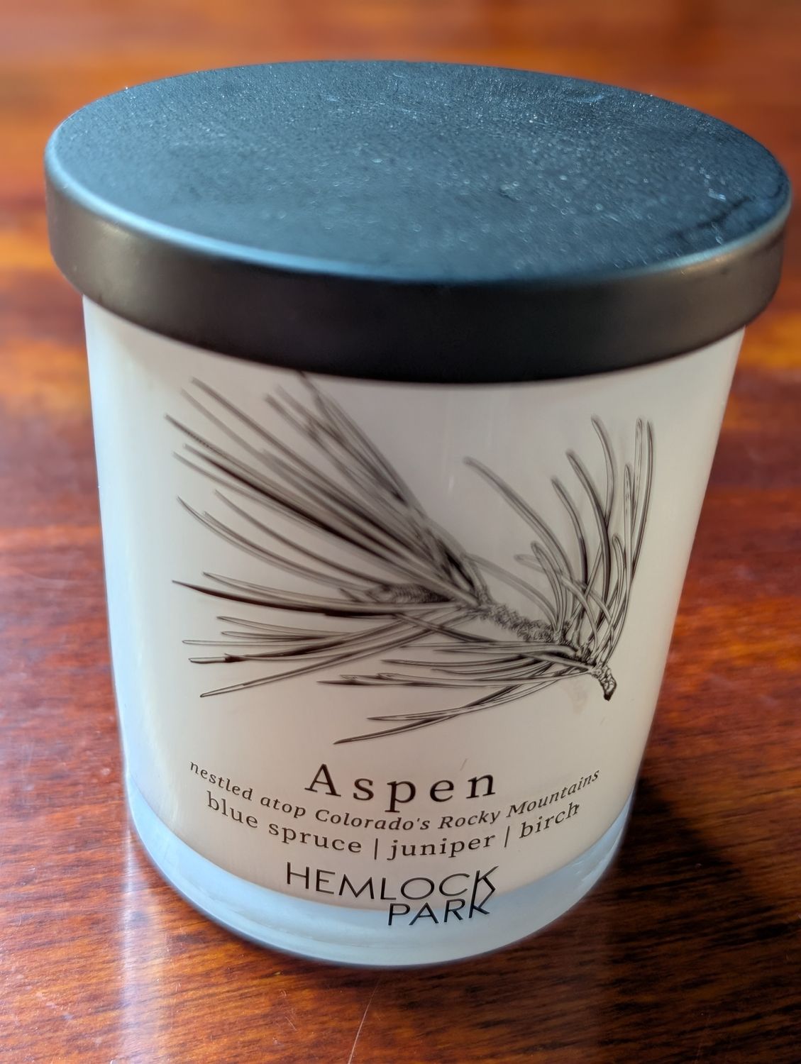 7.2 OZ  CANDLE, ASPEN/BLUE SPRUCE, JUNIPER, BIRCH