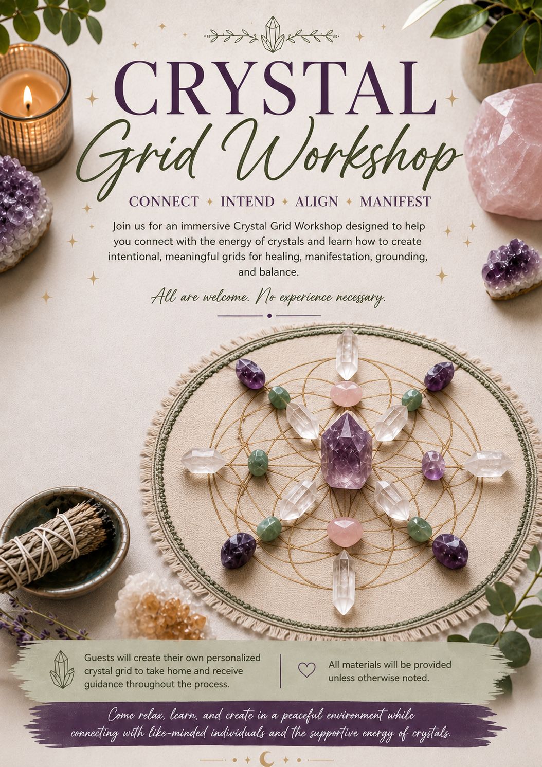 The Flower of Life Crystal Grid Workshop