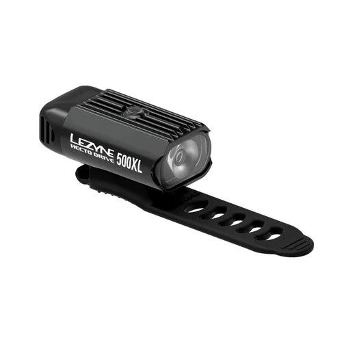 LEZYNE HECTO DRIVE 500XL - BLK/HIGLOS 500 LM - USB THUMB STICK RECHARGEABLE, RUBBER STRAP, Y13