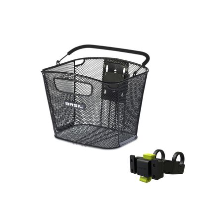 BASIL FRONT BASKET BOLD KF + KF HANDLEBAR HOLDER