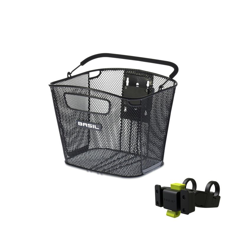 BASIL FRONT BASKET BOLD KF + KF HANDLEBAR HOLDER