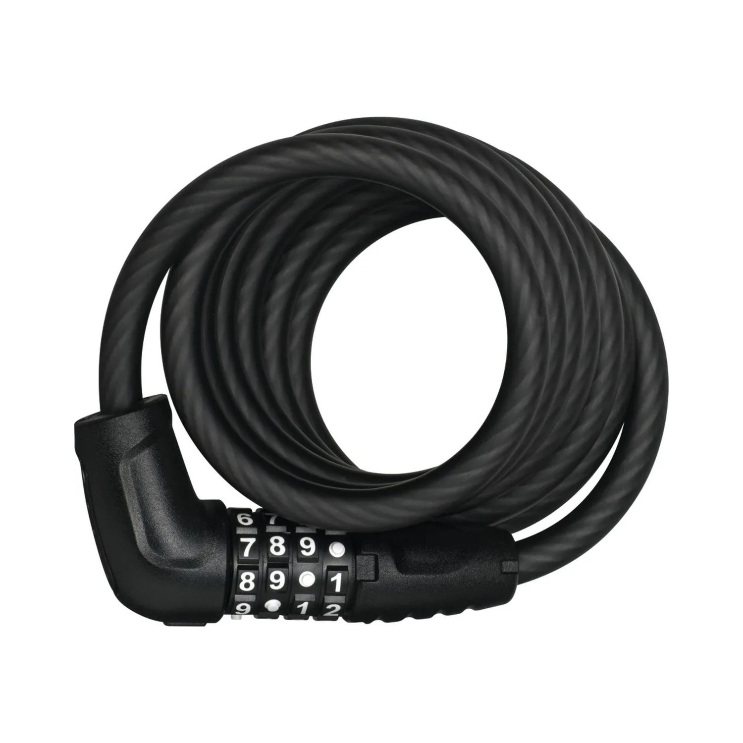 ABUS 5510C 180CM COIL COMBO, Colour: Black, Size: 180xm x 10mm