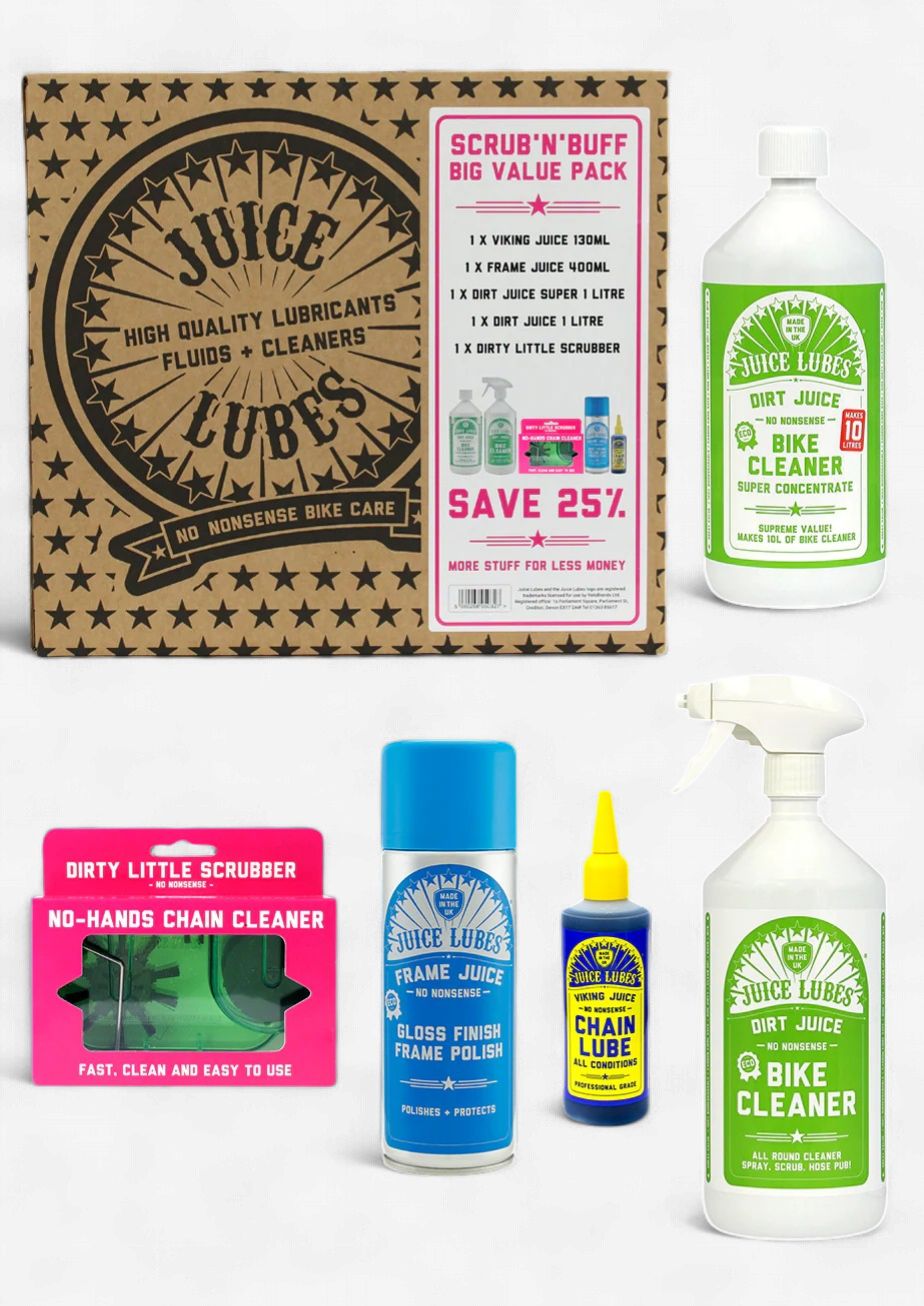 JUICE LUBES SCRUB &amp; BUFF PACK INC