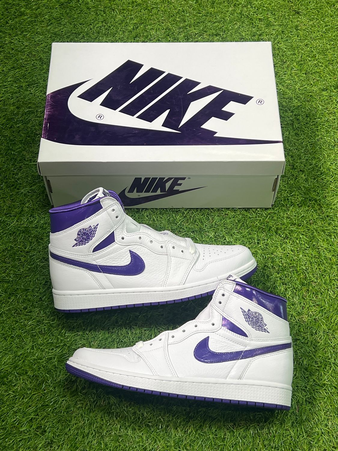 BRAND NEW AIR JORDAN 1 &quot;COURT PURPLE&quot; SIZE 10.5W/9