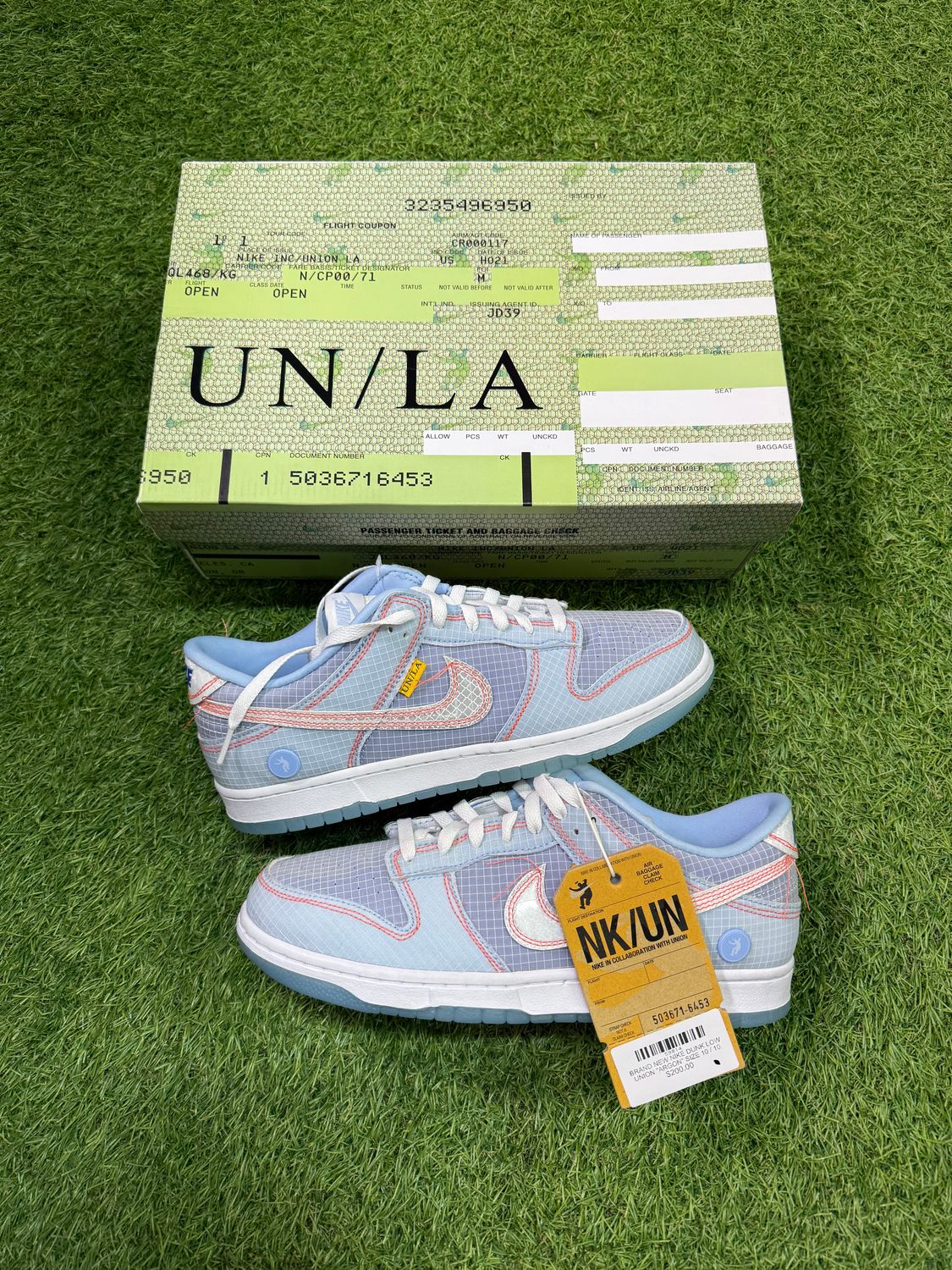BRAND NEW NIKE DUNK LOW UNION &quot;ARGON&quot; SIZE 10