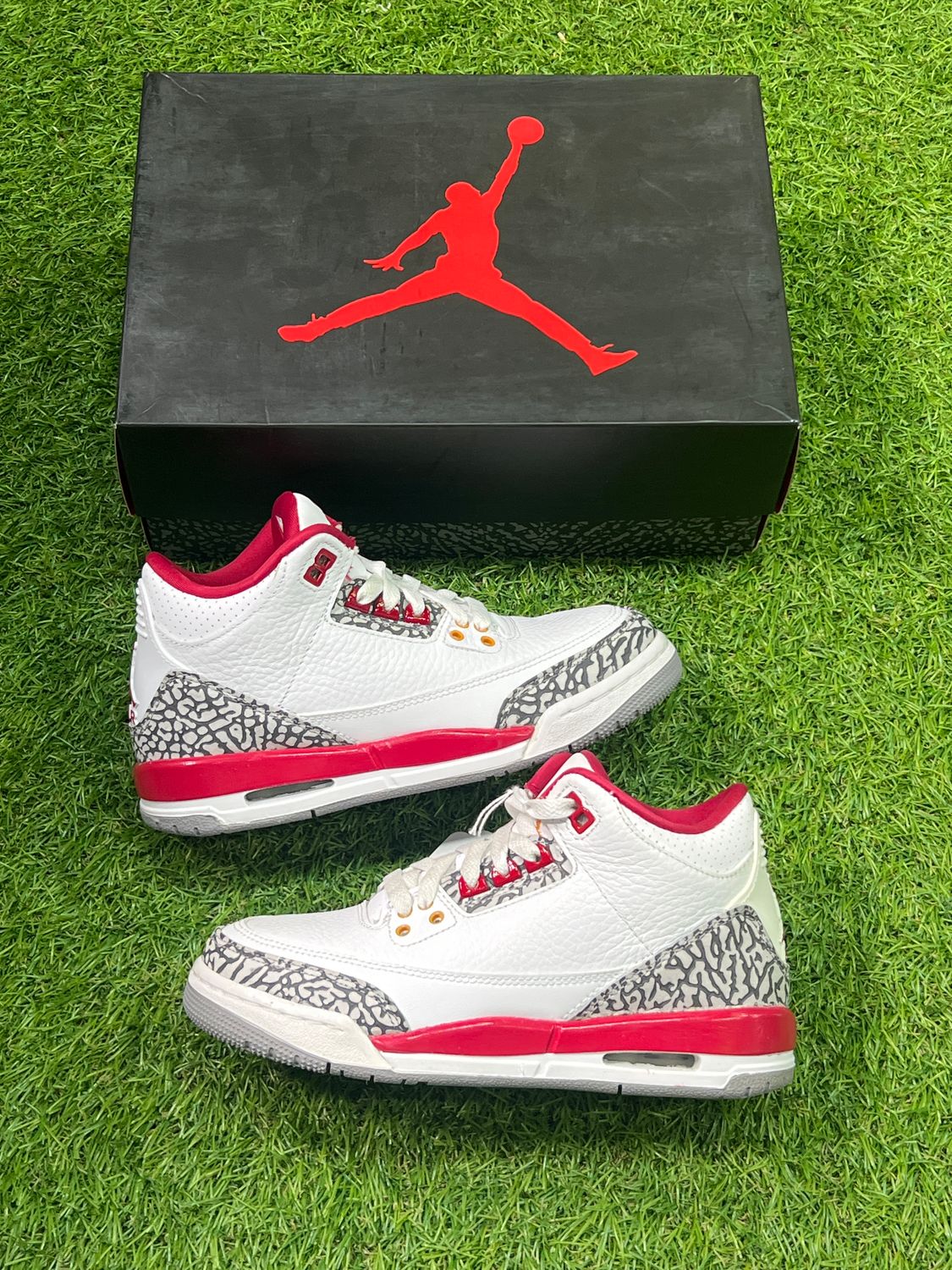 BRAND NEW AIR JORDAN 3 &quot;CARDINALS&quot; SIZE 4Y