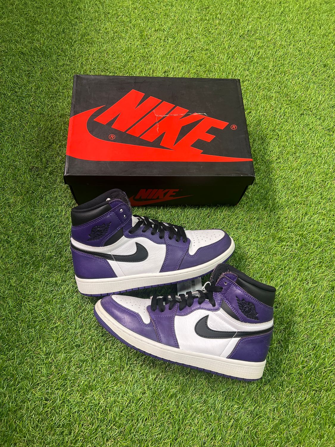 PREOWNED JORDAN 1 &quot;COURT PURPLE&quot; SIZE 8.5
