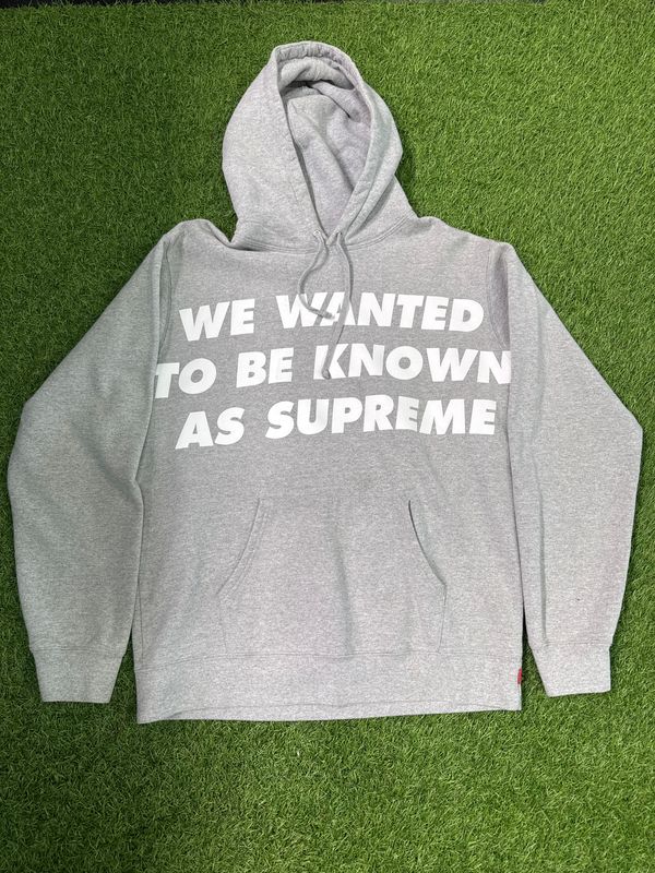 PREOWNED SUPREME &quot;WE WANTED TO BE KNOWN&quot; SIZE XL