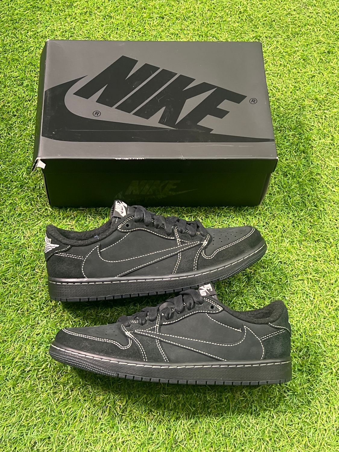 PREOWNED AIR JORDAN 1 LOW TRAVIS SCOTT &quot;PHANTOM&quot; SIZE 8.5