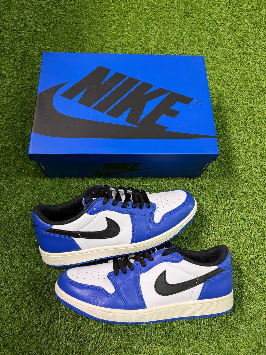PREOWNED JORDAN 1 LOW &quot;GAME ROYAL&quot; SIZE 12