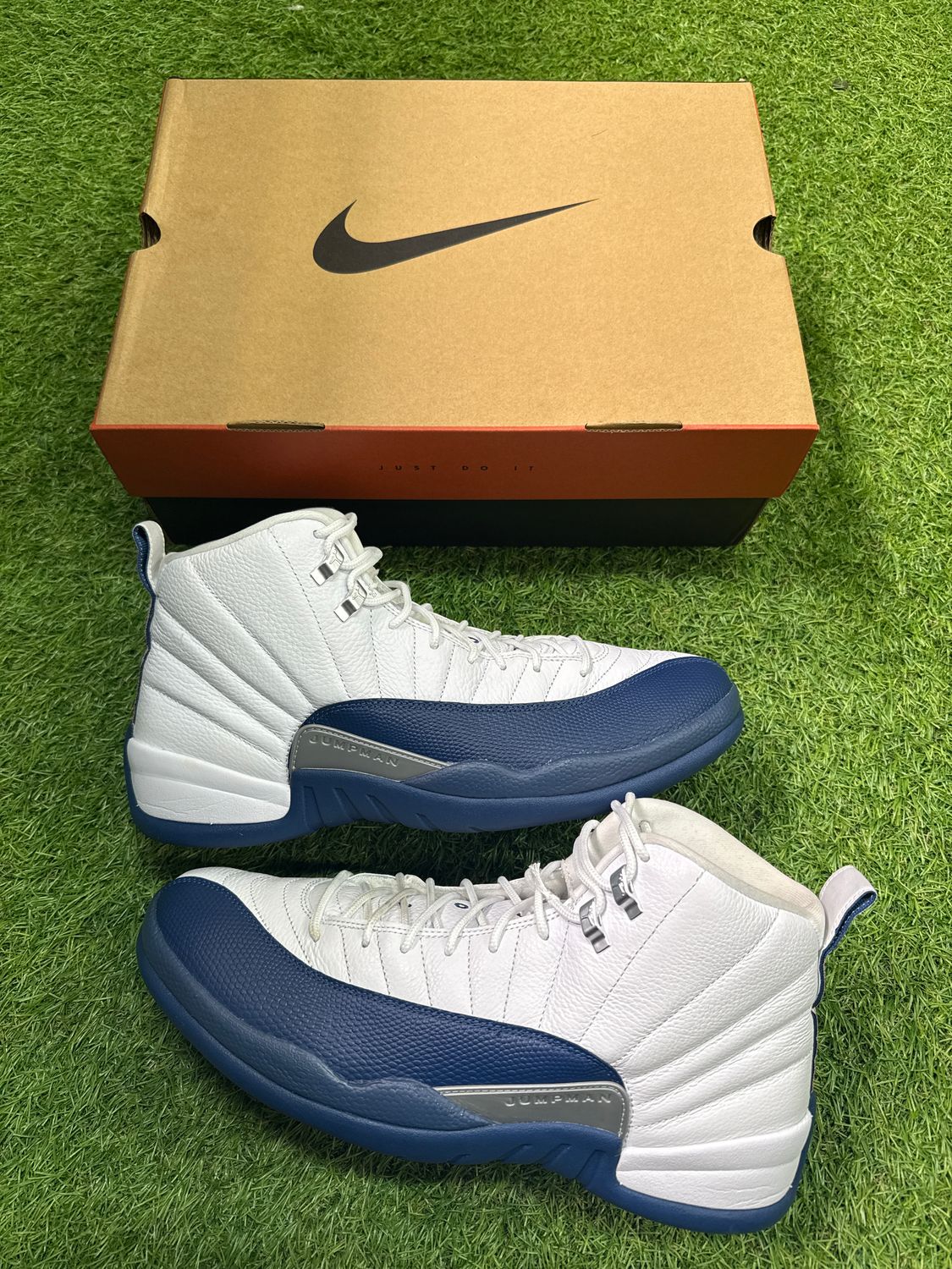 PREOWNED AIR JORDAN 12 &quot;FRENCH BLUE&quot; SIZE 13