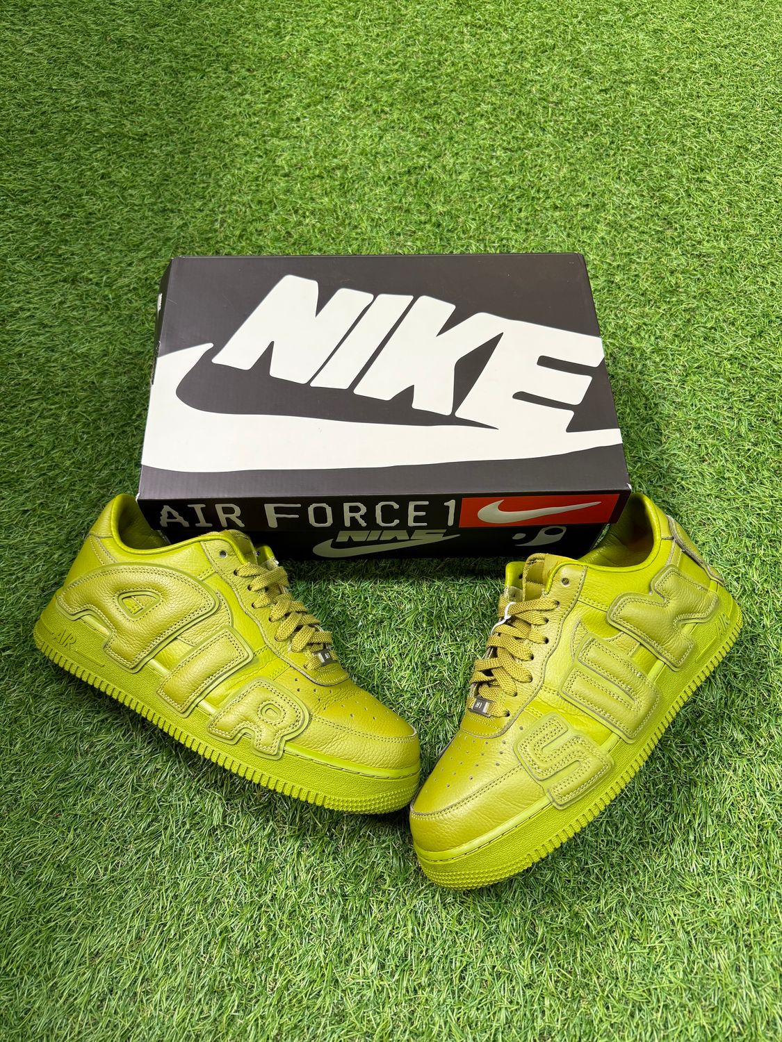 PREOWNED NIKE AIR FORCE 1 CPFM &quot;MOSS&quot; SIZE 10