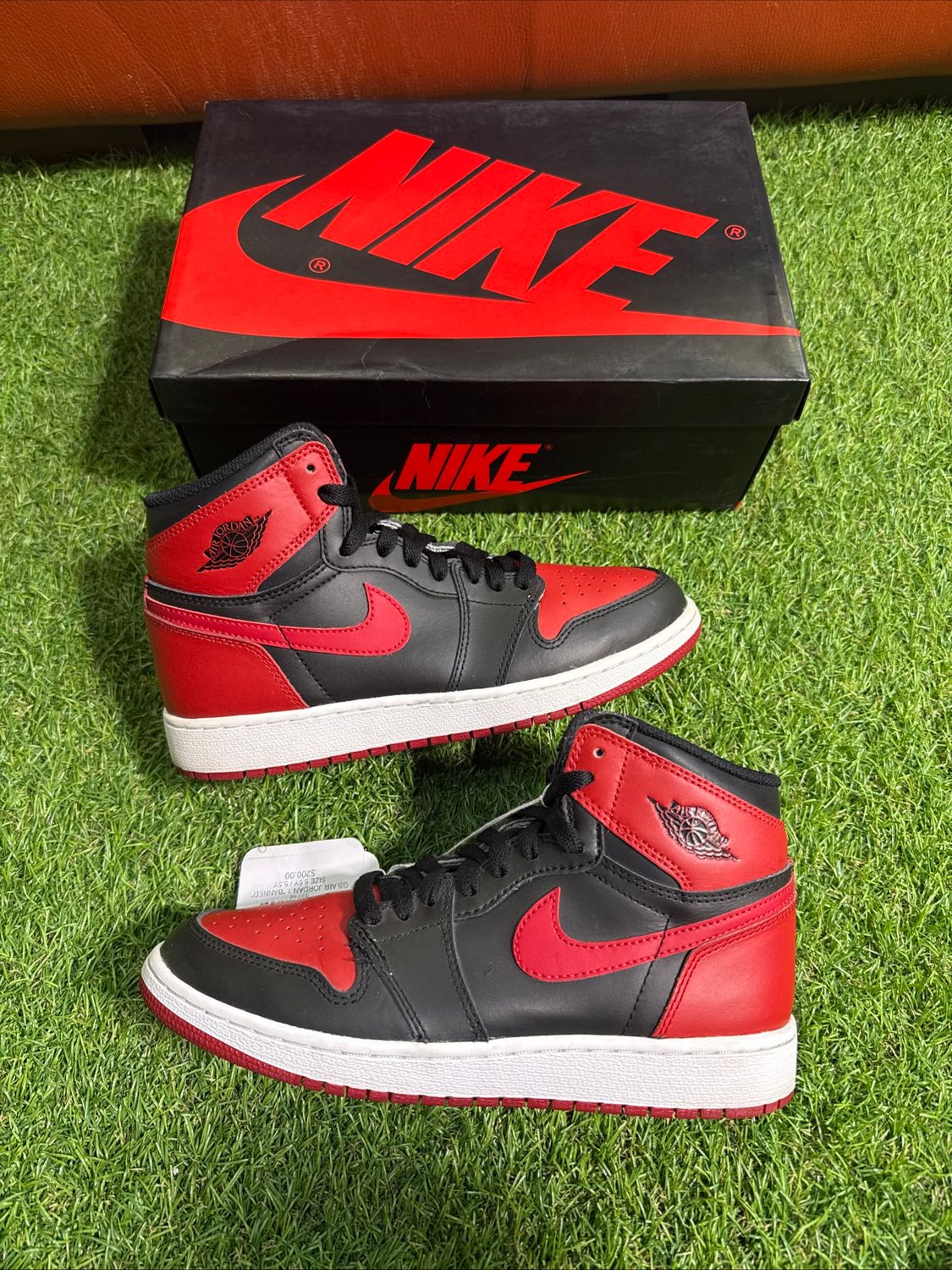 GS AIR JORDAN 1 &quot;BANNED&quot; SIZE 5.5Y