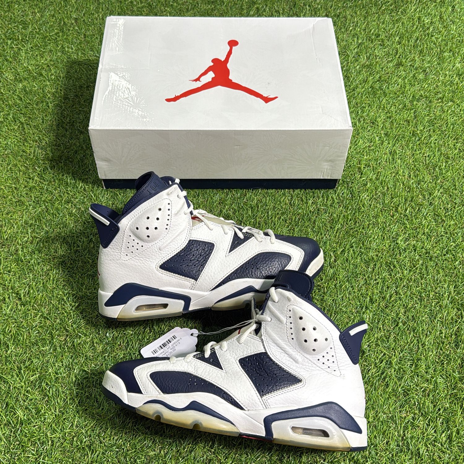 PREOWNED AIR JORDAN 6 &quot;OLYMPIC&quot; SIZE 9