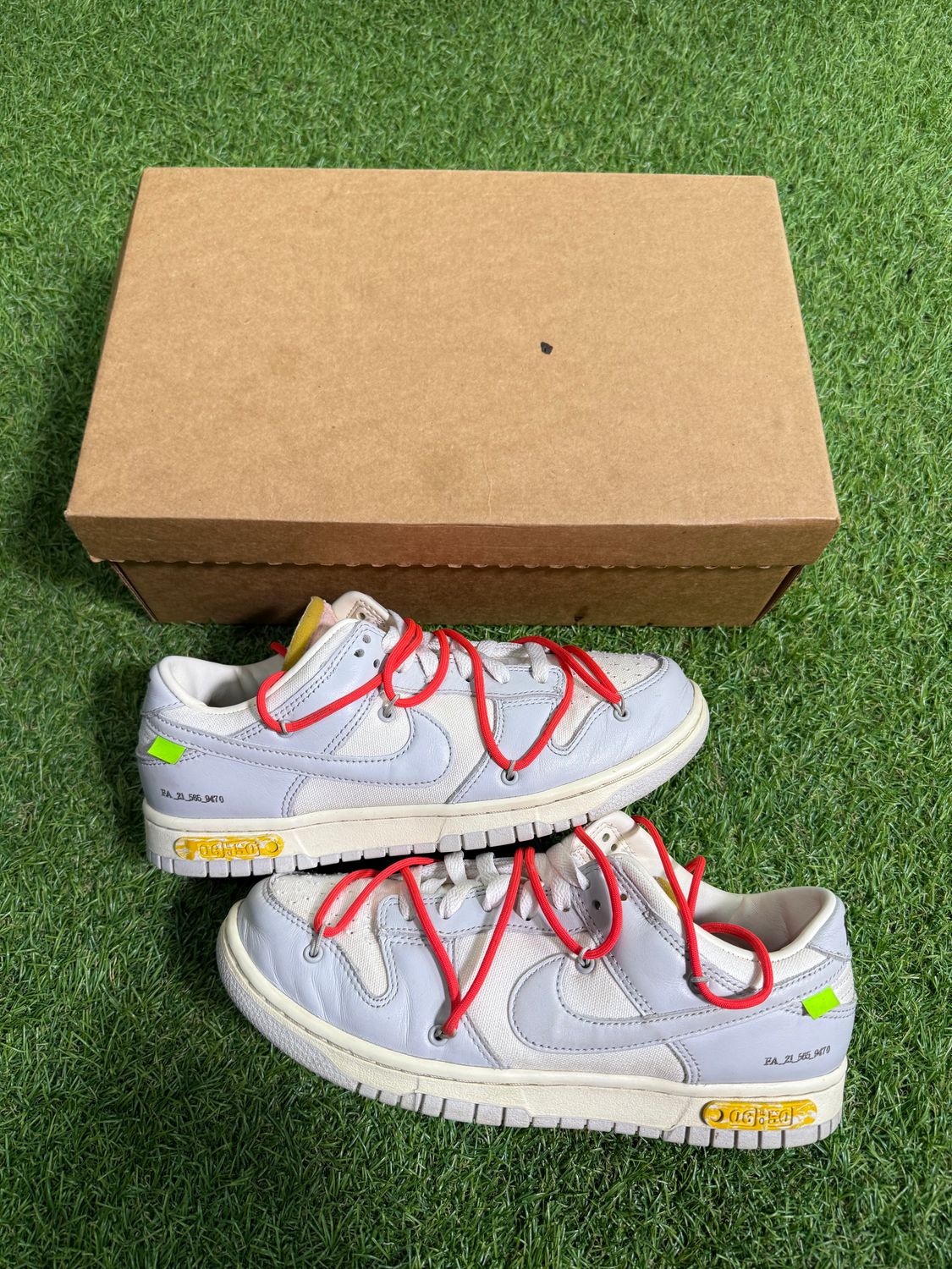 PREOWNED NIKE DUNK OFFWHITE &quot;LOT 6&quot; SIZE 8.5