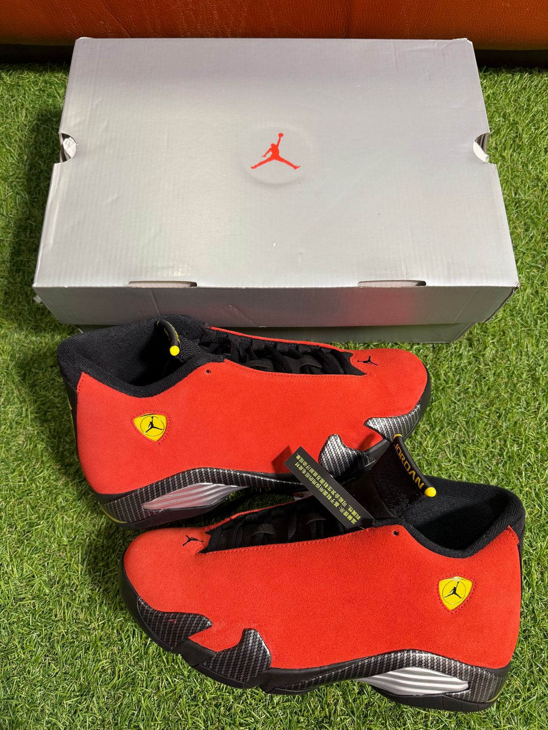 BRAND NEW AIR JORDAN 14 &quot;FERRARI&quot; SIZE 10