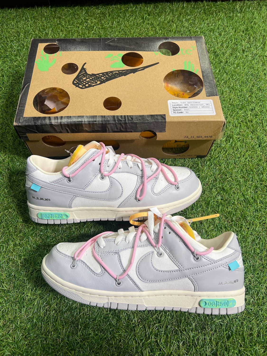 BRAND NEW NIKE OFF WHITE &quot; LOT 9 &quot; SIZE 8.5