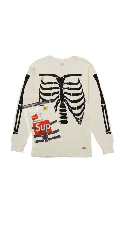 BRAND NEW SUPREME THERMAL CREW "WHITE" SIZE S