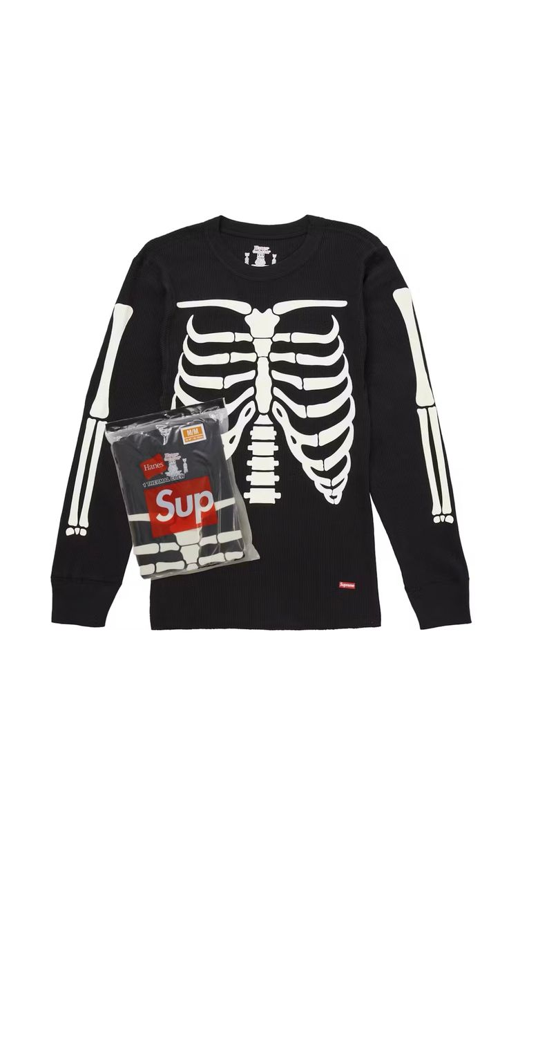 BRAND NEW SUPREME THERMAL CREW &quot;BLACK&quot; SIZE S
