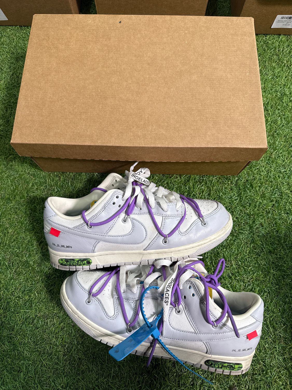 PREOWNED NIKE DUNK LOW OFFWHITE "LOT 47" SIZE 8.5