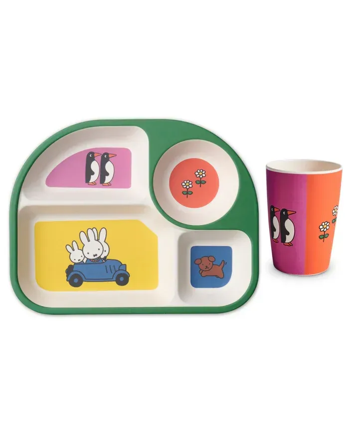 Kip&Co x Miffy Miffy's Adventures Bento Tray & Cup Set