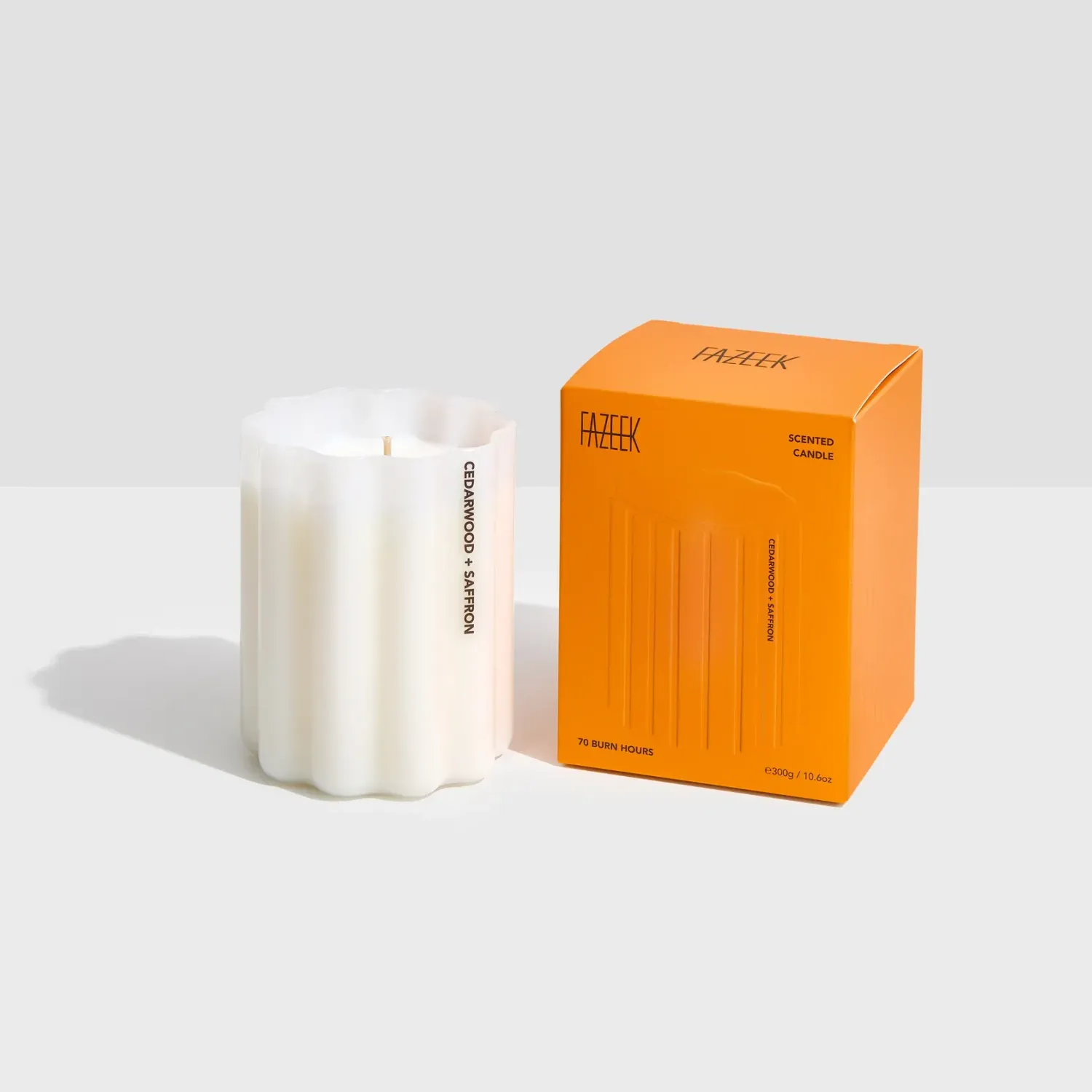 Wave Candle - Cedarwood + Saffron