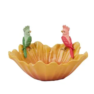 Cello Resin Bird Bowl 24x13cm