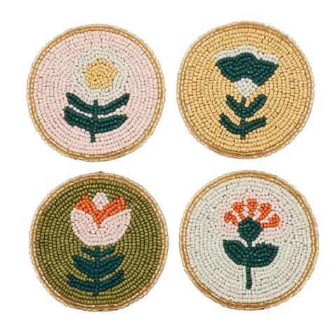 Freya beaded Coaster set of 4