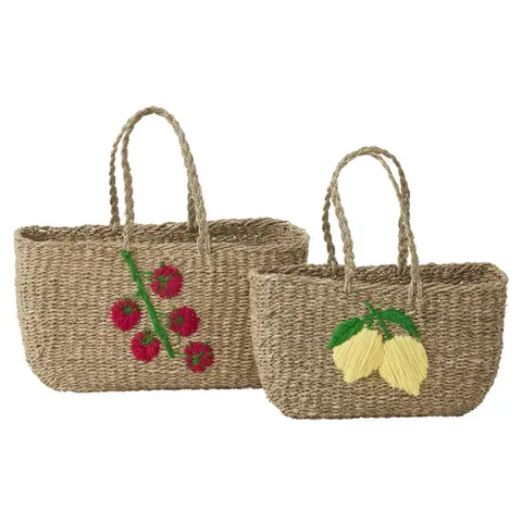 Sicily baskets 47x20x50cm nat/Multi