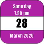 Saturday 28 March 2026
