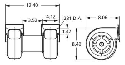 320 CFM Double Blower Assembly