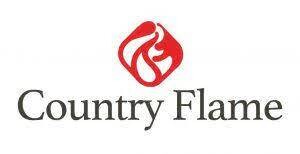 Country Flame Large Center Glass 11 1/2" x 20 3/4" Arched with corner off