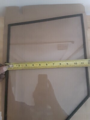 Country Flame Fireplace FPD400 Glass 11 5/8" x 17" with corner off