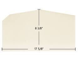 Country Flame Small Center Door Glass 8 3/8&quot; x 17 5/8&quot; Arched with corner cut off